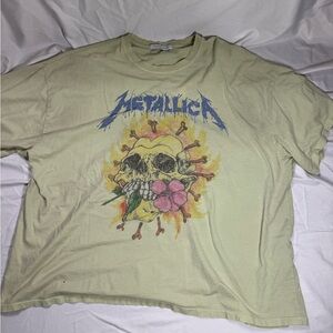 Daydreamer Oversize Metallica Graphic Tee in Light Green